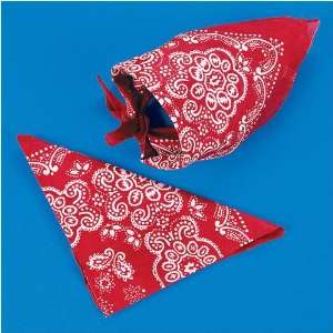  Red Western Style Cotton Bandana Toys & Games