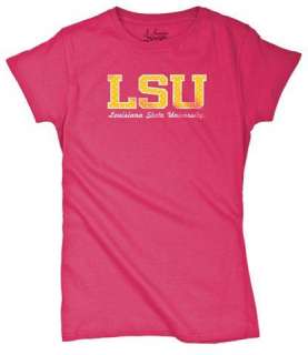 LSU Tigers Louisiana State Ladies Polka Dot Logo Shirt  