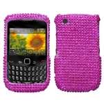Hot Pink Diamante Protector Cover for RIM Blackberry Curve 8520, 8530 