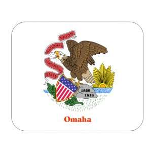  US State Flag   Omaha, Illinois (IL) Mouse Pad Everything 