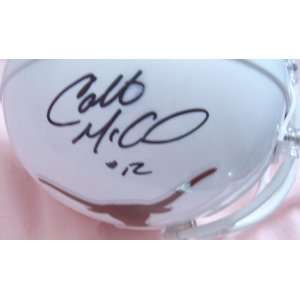  Colt McCoy autographed Texas Longhorns mini helmet 