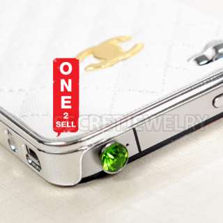 CZ Diamond Anti Dust 3.5mm Earphone Jack Plug Stopper for iPhone 4 4S 