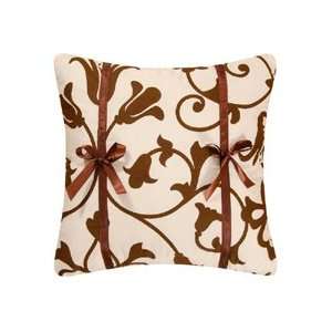  Seraphina Brown Traditional Ribbon Throw Pillow