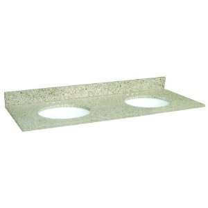 Design House 553081 61 Inch by 22 Inch Granite Vanity Top/Double Bowl 