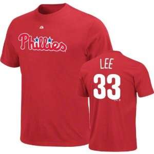  Philadelphia Phillies Cliff Lee Name and Number T Shirt 