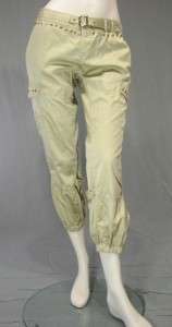 225   Sean Combs Studded Cargo Cropped Pants   Khaki  