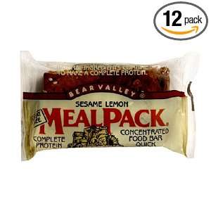 Bear Valley Mealpack Bars, Sesame Lemon, 3.75 Ounce Bars (Pack of 12 