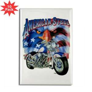   10 Pack) American Steel Eagle US Flag and Motorcycle 