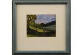 English Impressionist Miniature Landscape Oil Painting  