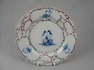 English delft plate, Cracked Ice pattern  