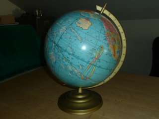 VINTAGE Crams Scope O Sphere 12 World Globe w/ Metal Stand # C267 