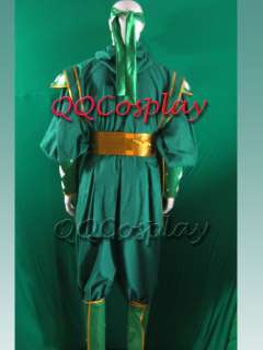 Japanese Ninja Green Ninja Ranger Cosplay Costume  