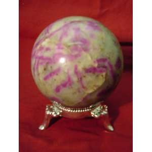  3 Natural Healing Ruby Lapidary Sphere W/stand 