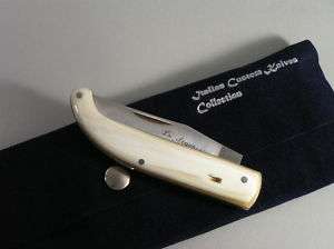 Italian Custom Scarperia Knife Blonde Horn Handles  