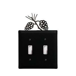  Pine Cone   Double Light Switch Cover
