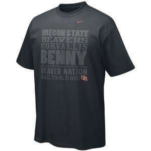   Nike Oregon State Beavers Black Print Plate T shirt: Sports & Outdoors