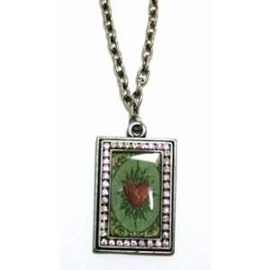 KBD Studio Designs Silver Plated Pendant Necklace With Vintage Painted 