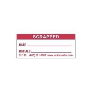  Scrapped Label, Paper, 1 3/4 x 3/4