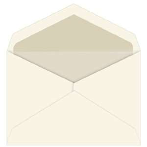  Inner Wedding Envelopes   Jumbo Ecru Pearl Lined (50 Pack 