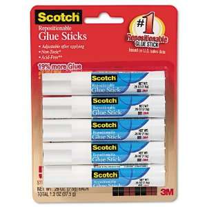 Scotch® Removable Restickable Glue Stick, .26 oz, Repositionable 