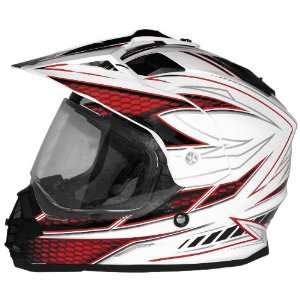 Cyber Helmets UX 32 Graphics Helmet, White/Red, Primary Color White 