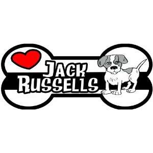   Inch by 6 Inch Car Magnet Funny Bone, Love Jack Russells: Pet Supplies