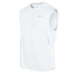  Nike White Dri FIT Essentials Mesh Running Singlet Sports 