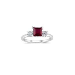 0.24 Cts Diamond & 1.04 Cts Ruby Engagement Ring in 14K 