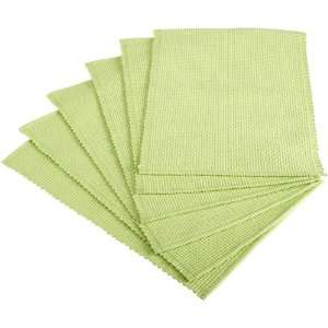  DII Fresh Green Checkers Weave Placemat, Set of 6: Home 