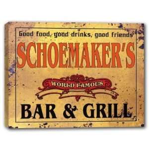  SCHOEMAKERS Family Name World Famous Bar & Grill 