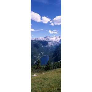  Alpine Lake Surrounded by Mountains, Lake Gosau, Dachstein 