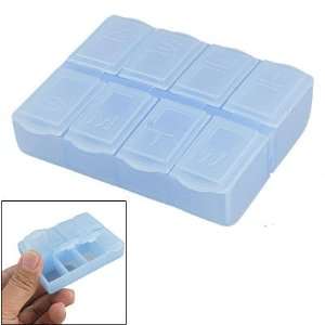  Daily Marked Clear Blue 8 Sector Medicine Pill Case Box 