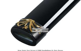 Japanese Orchid Katana Sword Last Samurai Engraving BK  