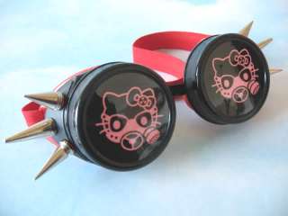 Gas Mask Hello Kitty Cosplay Cyber Goth Punk Emo Style  