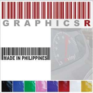 Sticker Decal Graphic   Barcode UPC Pride Patriot Made In Philippines 