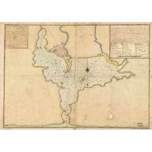  1794 map of Harbors, Haiti, Fort Liberte