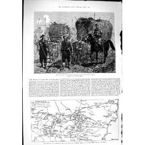   1877 War Fuel Fodder Russian Army Plevna Map Bulgaria