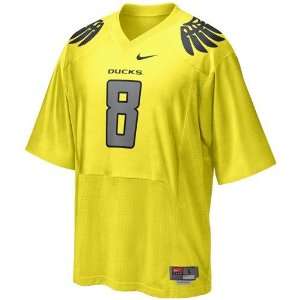  Nike Oregon Ducks #8 Yellow Replica Football Jersey 