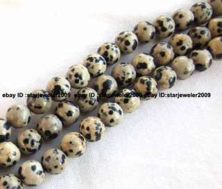 Dalmatian jasper round gemstone beads 15 3mm 4mm 6mm 8mm 10mm 12mm 
