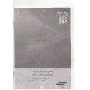  Samsung PN50C550G1F TV Plasma TV User Manual Series 5 