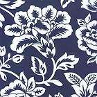 574 Floral Royal Blue Navy Modern Sun Famous Maker Outdoor Fabric By 