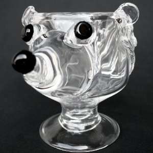   : Hedgehog Coffee Mug Hand Blown Crystal Wine Glass: Everything Else