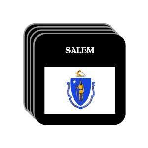 US State Flag   SALEM, Massachusetts (MA) Set of 4 Mini 