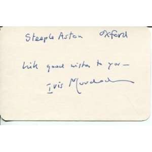 Iris Murdoch Rare British Author Signed Autograph   Sports Memorabilia 