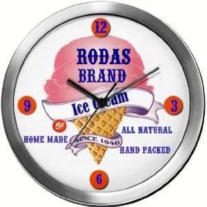  RODAS 14 Inch Ice Cream Metal Clock Quartz Movement 
