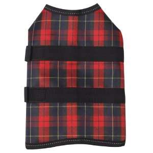   & Zoey Polyester Plaid Blanket Dog Coat, XX Large, Red: Pet Supplies