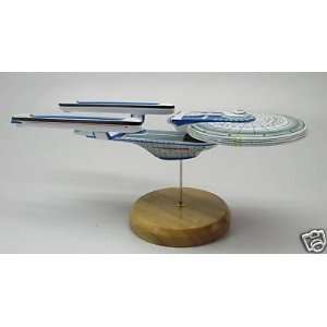  Star Trek USS Defiant Airplane Wood Model Spaceship 