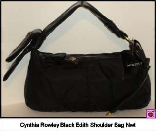 Cynthia Rowley Black Edith Shoulder Bag, Dust Cover Nwt  
