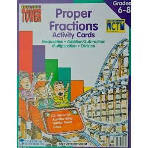   LEARNING RESOURCES FRACTION TOWER CARDS PROPER GR. 6 8 Toys & Games