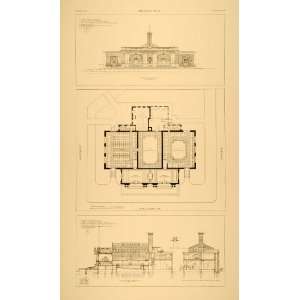   Arnold Brunner Blueprints   Original Halftone Print